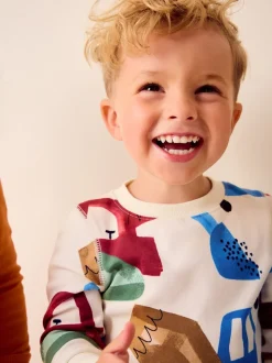 Groen/oranje transport - Mini Knusse Pyjama's 3 Set (9mnd-10jr)
