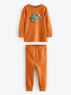 Groen/oranje transport - Mini Knusse Pyjama's 3 Set (9mnd-10jr)