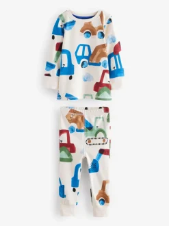 Groen/oranje transport - Mini Knusse Pyjama's 3 Set (9mnd-10jr)