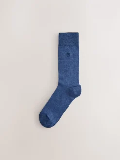 Groen/rood/blauw - Verpakking van 8 - Frisblijvende sokken met borduursel