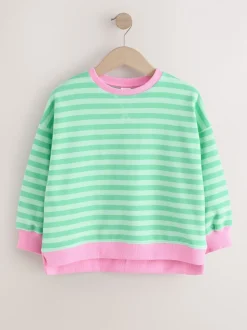 Groen/roze - Sweatshirt (3 - 16 jr)
