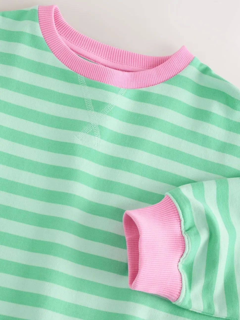 Groen/roze - Sweatshirt (3 - 16 jr)