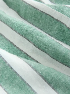 Groen/wit - Zomershort met linnen