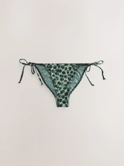 Groen/Zwart luipaardprint - Bikinibroekjes