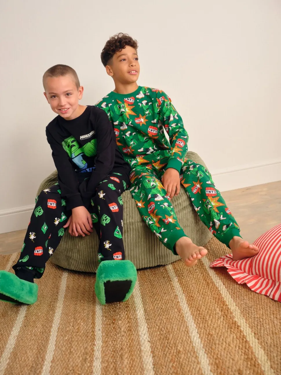 Groen/zwart Minecraft - Licentie Joggingbroeken Pyjama's 2 verpakking (5-16jr)