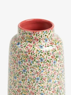 Grote vaas met fijne bloemenprint