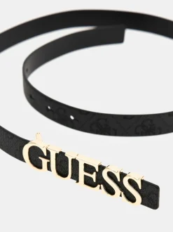 Guess Metal Logo Black Belt