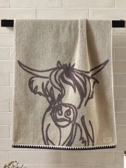 Hamish the Highland Cow 100% katoenen handdoek