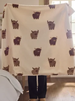 Hamish The Highland Cow Borg Throw