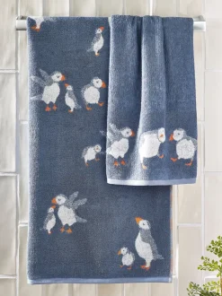 Handdoeken van 100% katoen met Puffin