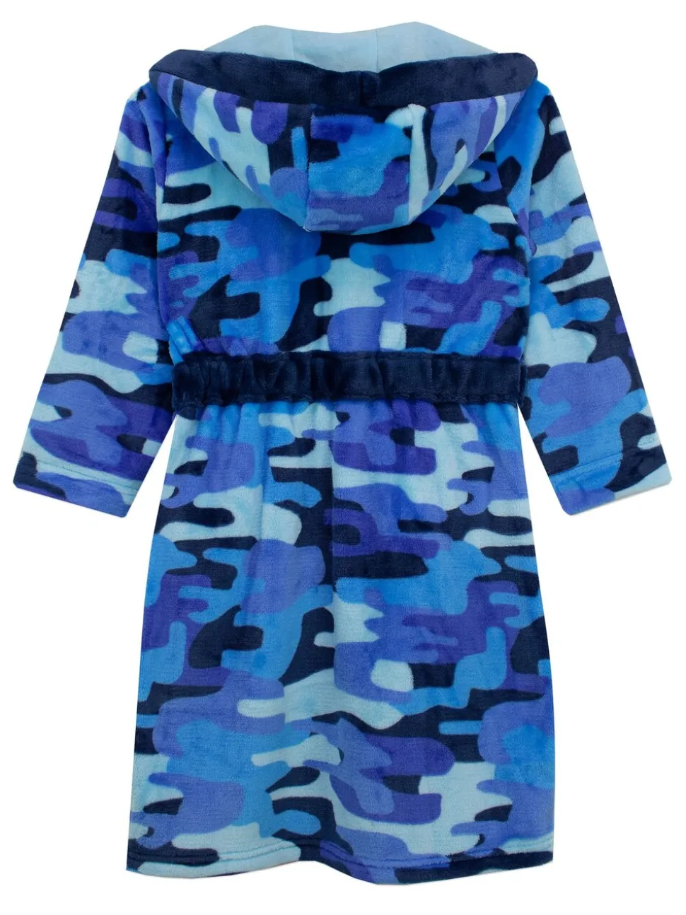 Harry Bear badjas met camouflageprint en BLAUWE AOP camouflageprint