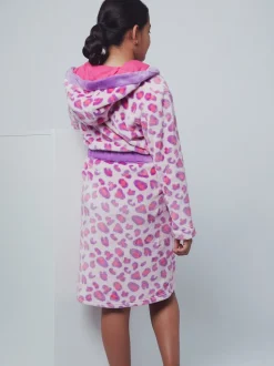 Harry Bear badjas met luipaardprint ROZE LUIPAARD AOP