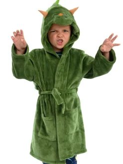 Harry Bear Dinosaur Fleece Dressing Gown With 3D Horns And Spikes