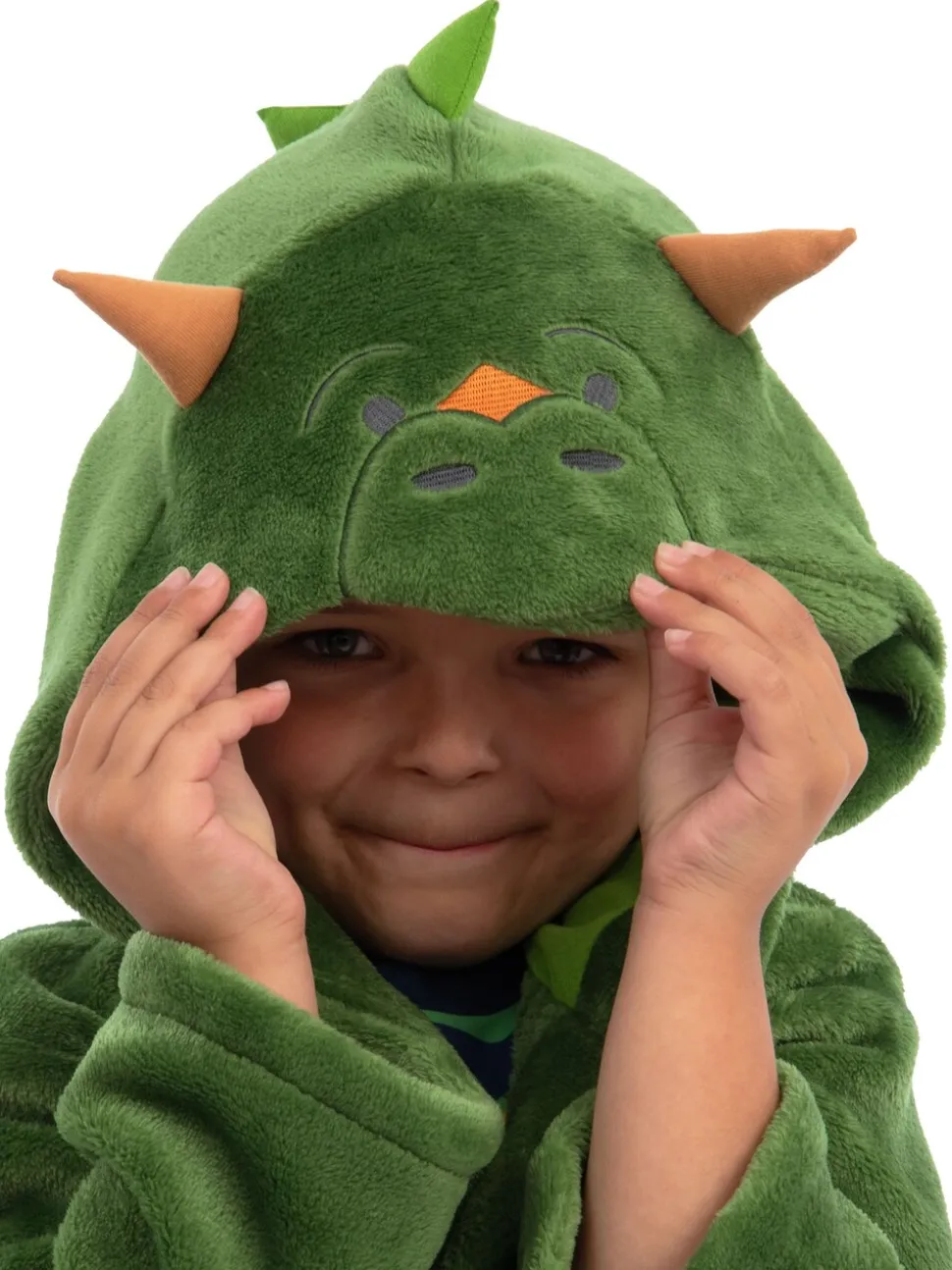 Harry Bear Dinosaur Fleece Dressing Gown With 3D Horns And Spikes