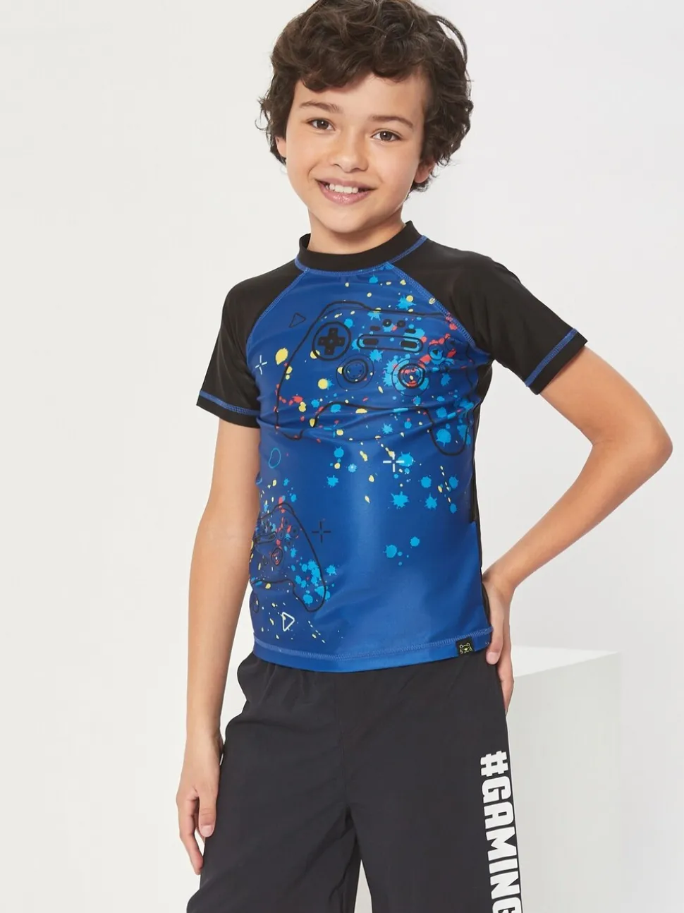 Harry Bear Gaming tweedelige top- en shortset