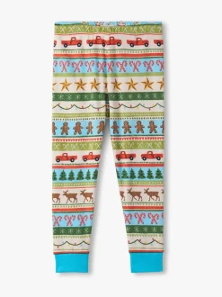 Hatley Blue Fun Fair Isle Christmas Cotton Pyjama Set