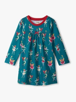 Hatley Navy Blue Christmas Faeries Long Sleeve Nightdress