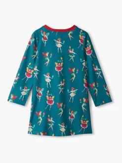 Hatley Navy Blue Christmas Faeries Long Sleeve Nightdress