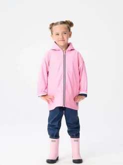 Hatley Pink & Navy Matte Rain Wellies