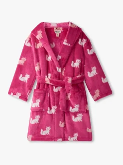 Hatley Pink Little Kitties Fuzzy Fleece Dressing Robe