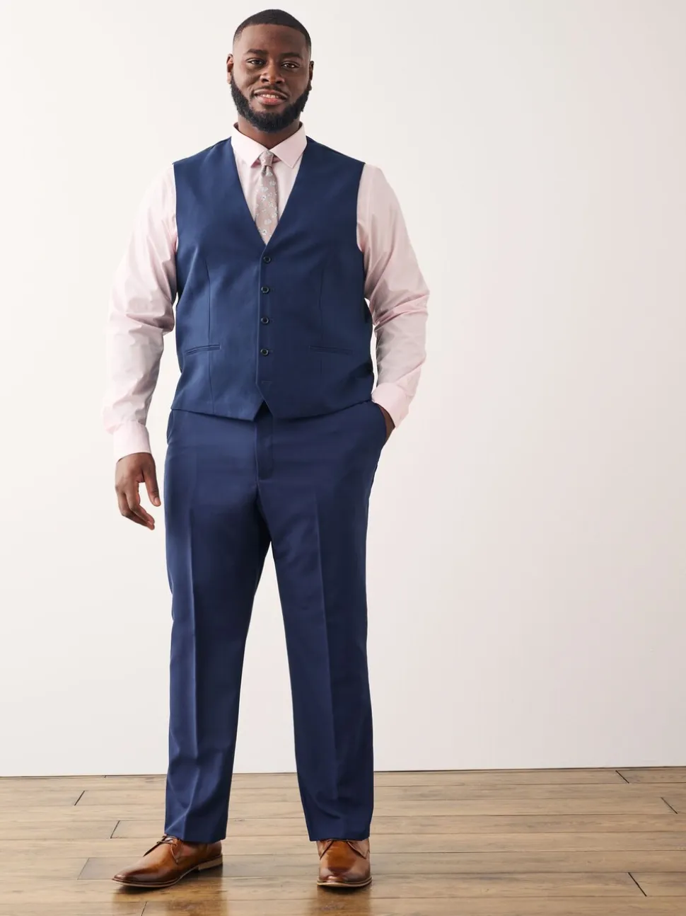 Helderblauw - Gilet met regular fit