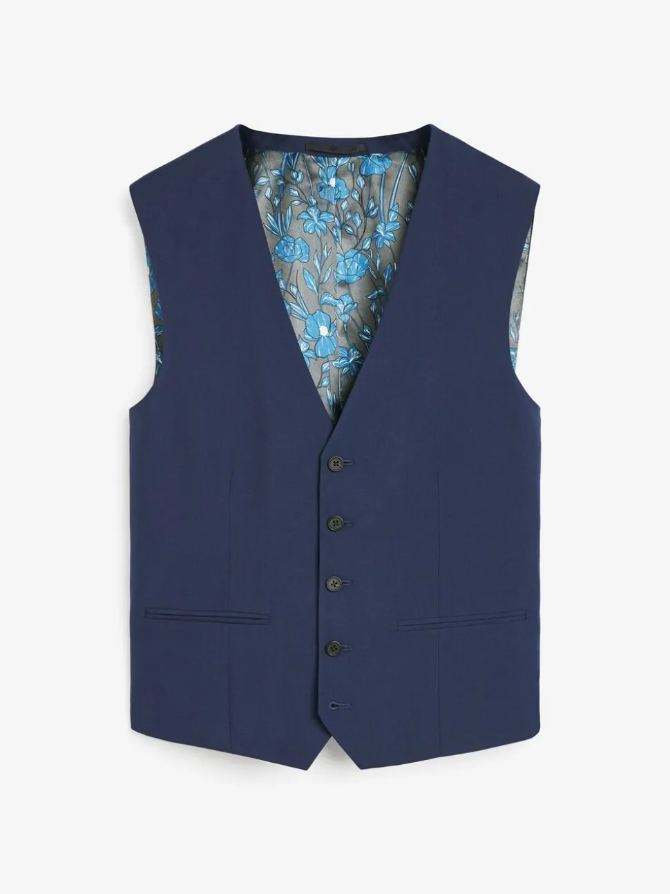 Helderblauw - Gilet met regular fit