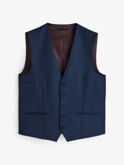 Helderblauw - Herenvest met textuur