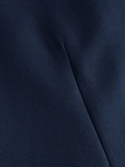 Helderblauw - Herenvest met textuur