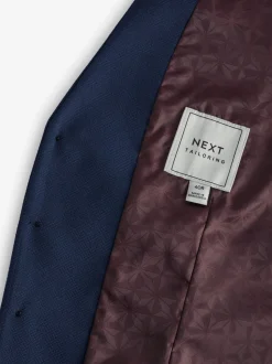 Helderblauw - Herenvest met textuur