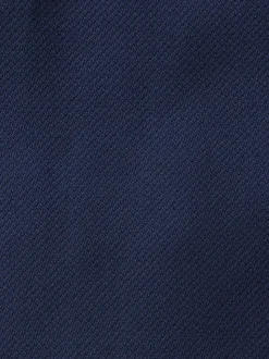 Helderblauw - Normale Pasvorm - Kostuum met textuur: colbert