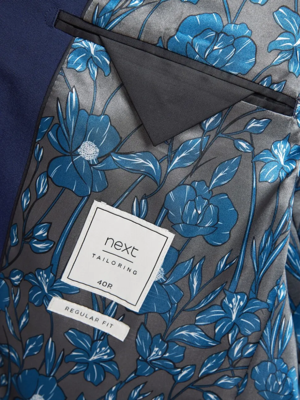 Helderblauw - Normale Pasvorm - Kostuum met twee knopen: colbert