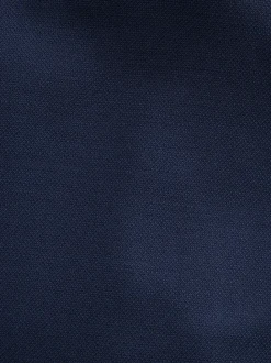 Helderblauw - Signature getextureerd slim-fit kostuumjasje van Italiaanse Tollegno-wol
