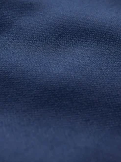 Helderblauw - Strakke Pasvorm - Kostuum met textuur: colbert