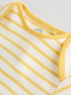 Heldere streep - Set van 5 babyrompertjes met korte mouwen
