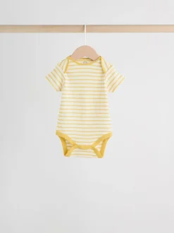 Heldere streep - Set van 5 babyrompertjes met korte mouwen