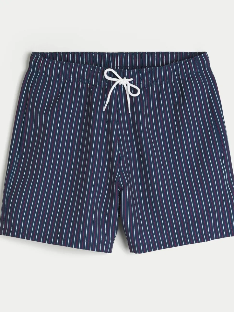 Hollister Blue Seersucker Stripe Swim Shorts