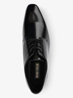 Hoogglans zwart - Derbyschoenen met veter