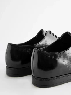 Hoogglans zwart - Derbyschoenen met veter