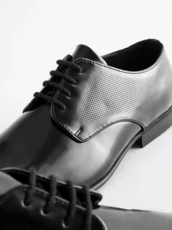 Hoogglans zwart - Derbyschoenen met veter