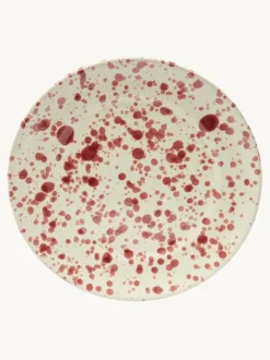 Hot Pottery Set of 4 Splatter Dinner Plates