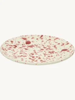Hot Pottery Set of 4 Splatter Dinner Plates