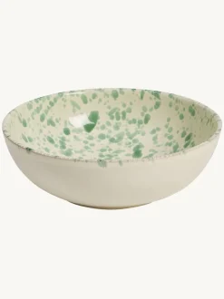 Hot Pottery Set of 4 Splatter Pasta Bowls