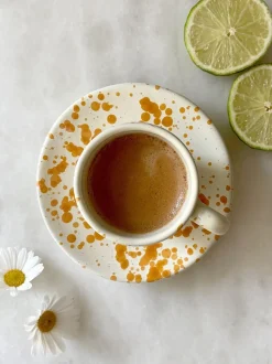 Hot Pottery Set of 4 Splatter Espresso Set