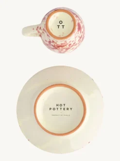 Hot Pottery Set of 4 Splatter Espresso Set