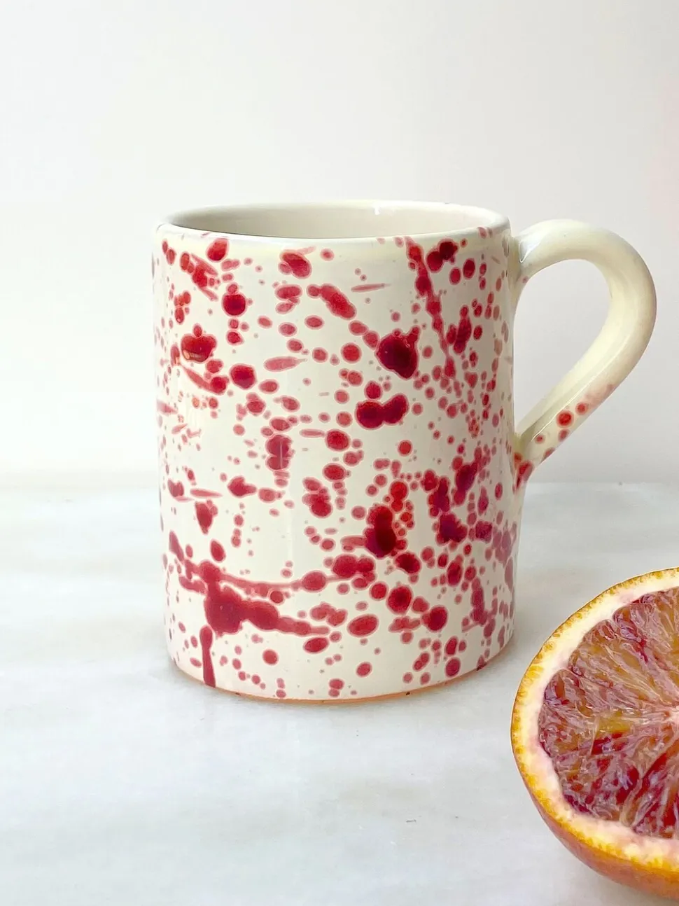 Hot Pottery Set of 4 Splatter Mugs