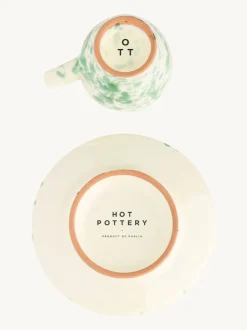 Hot Pottery Set of 4 Splatter Espresso Set
