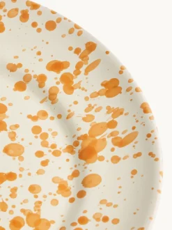 Hot Pottery Set of 4 Splatter Dinner Plates