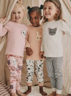 Huisdierprint - Verpakking van 3 knusse pyjama's (9 mnd-10 jr)