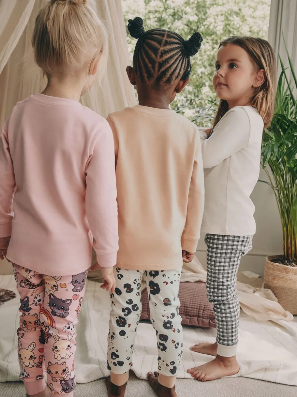 Huisdierprint - Verpakking van 3 knusse pyjama's (9 mnd-10 jr)
