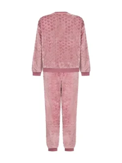 Hunkemoller Purple Fleece Heart Pyjamas Set